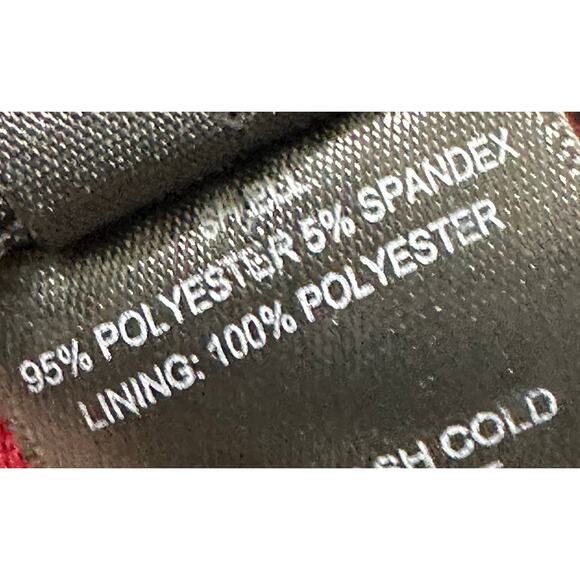 Enfocus Studio Dress Size 14 Burgundy Gold Silver Metallic Fit Flare VNeck Y2K - Picture 6 of 8